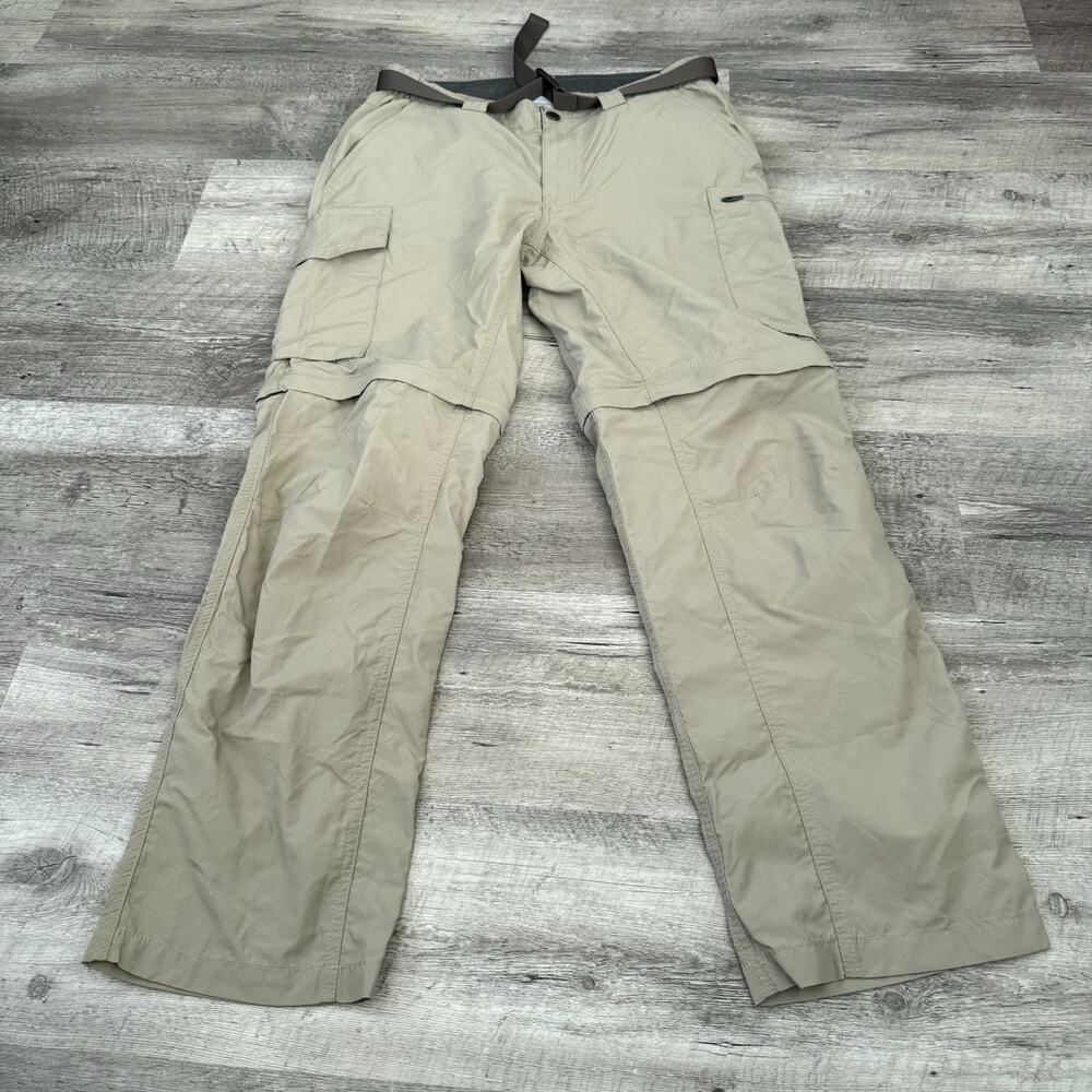 Columbia Silver Ridge Convertible Cargo Pants Mens 32x30 Khaki Tan Nylon AM8004